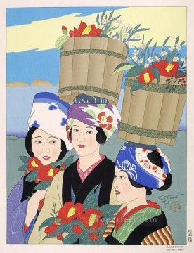 日本 Painting - フルール ディベール オシマ ジャポン 1955 ポール ジャクレ 日本人